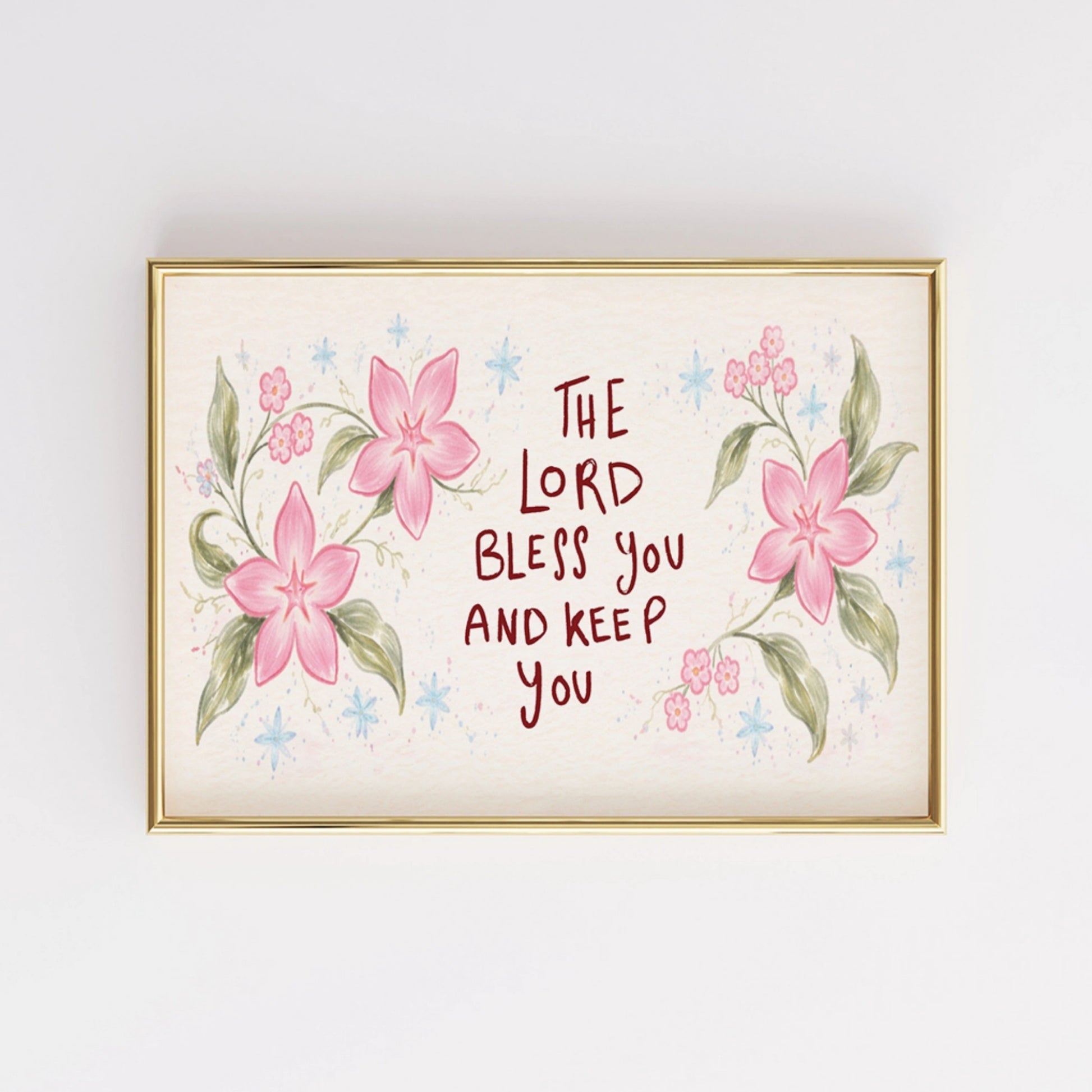 Impression de verset biblique de bénédiction florale