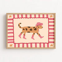 Cowgirl Dog Nursery Print