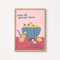 Poster retrò rosa bevande, decorazioni per pareti cucina