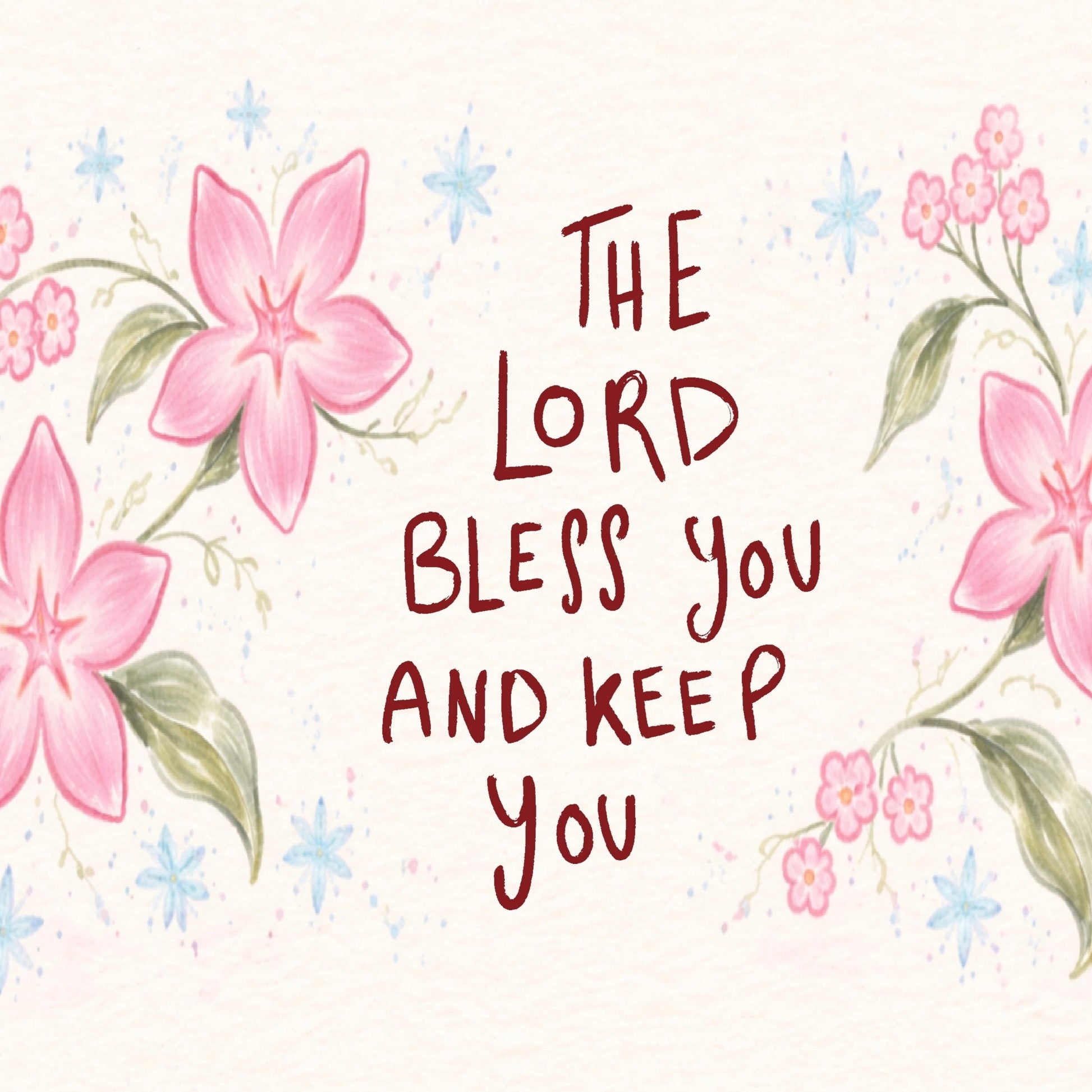 Impression de verset biblique de bénédiction florale