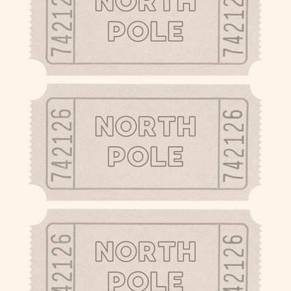 North Pole Ticket Wall Art