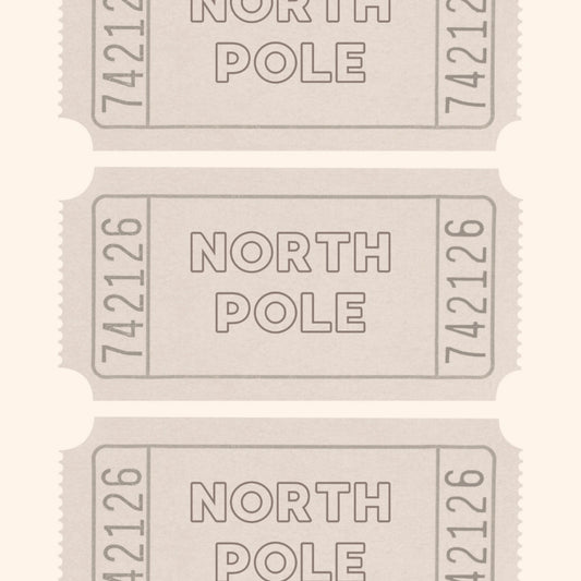 North Pole Ticket Wall Art