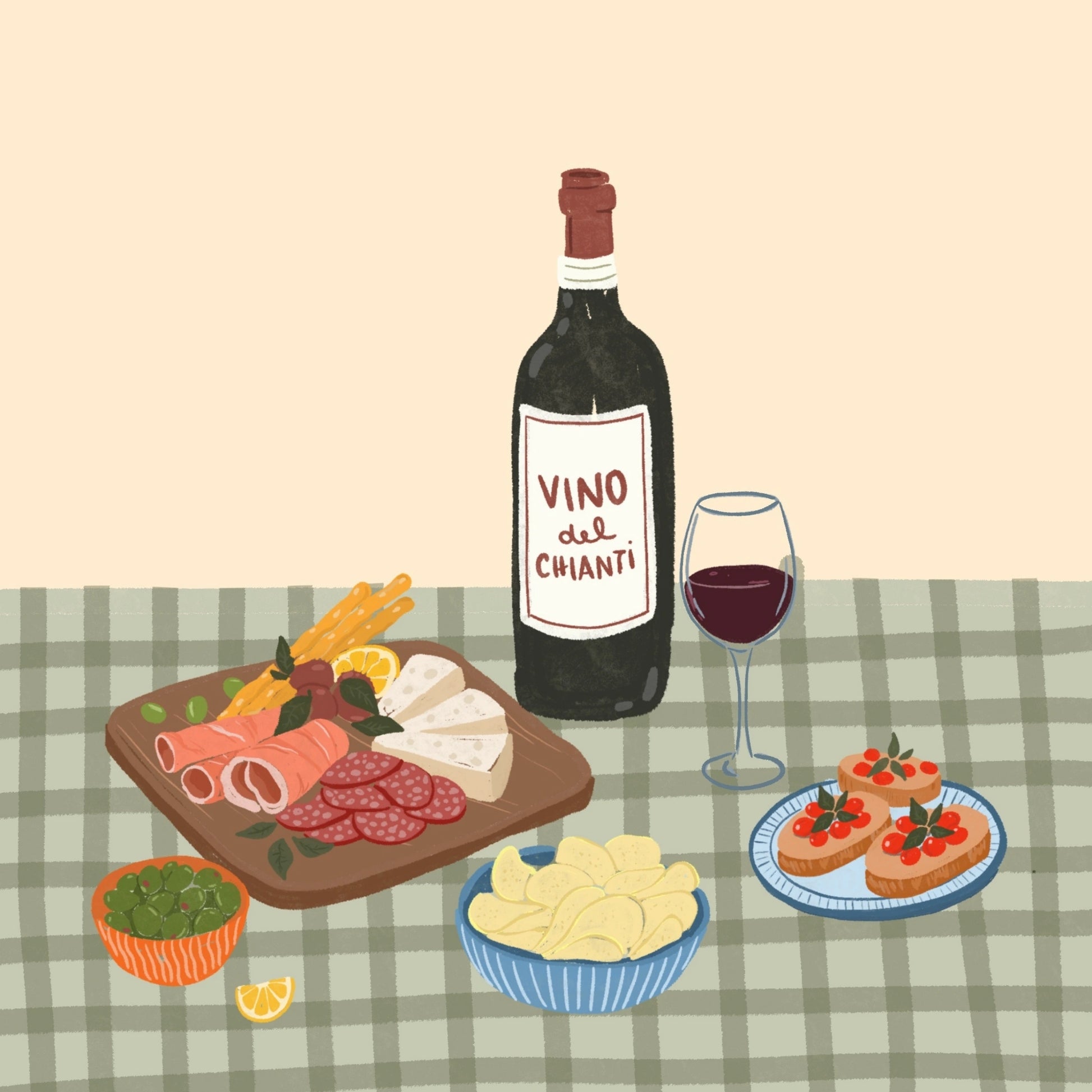 Arte da parete a tema aperitivo