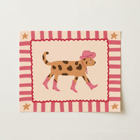 Cowgirl Dog Nursery Print