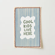 Cool Kids Live Here Blue – Nursery & Kids Wall Art