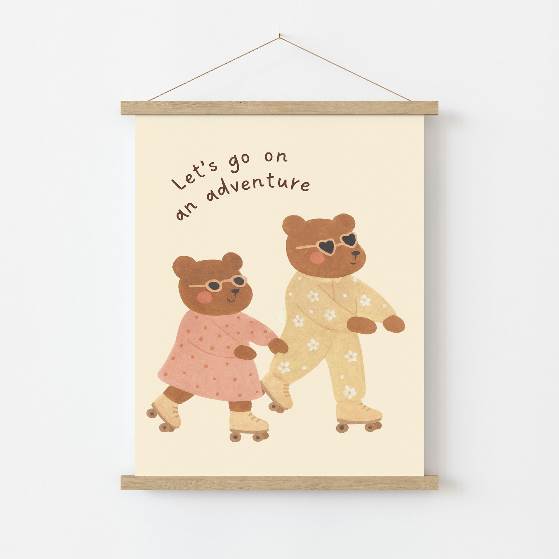 Bear Nursery Print - Let’s Go on an Adventure Wall Art