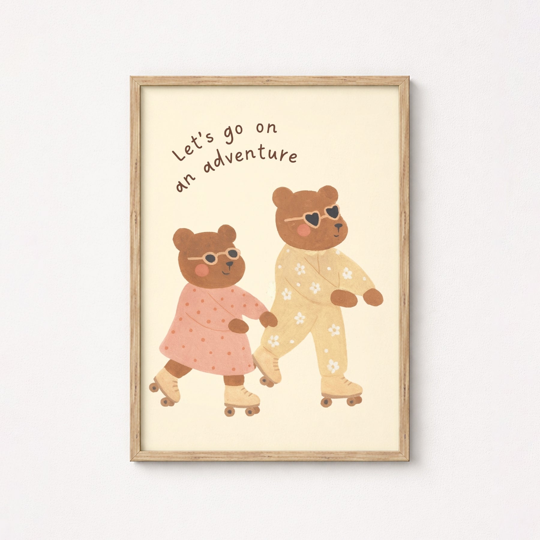 Bear Nursery Print - Let’s Go on an Adventure Wall Art