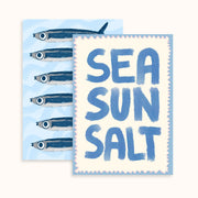 Sea Sun & Sardines – Coastal Wall Art Set of 2