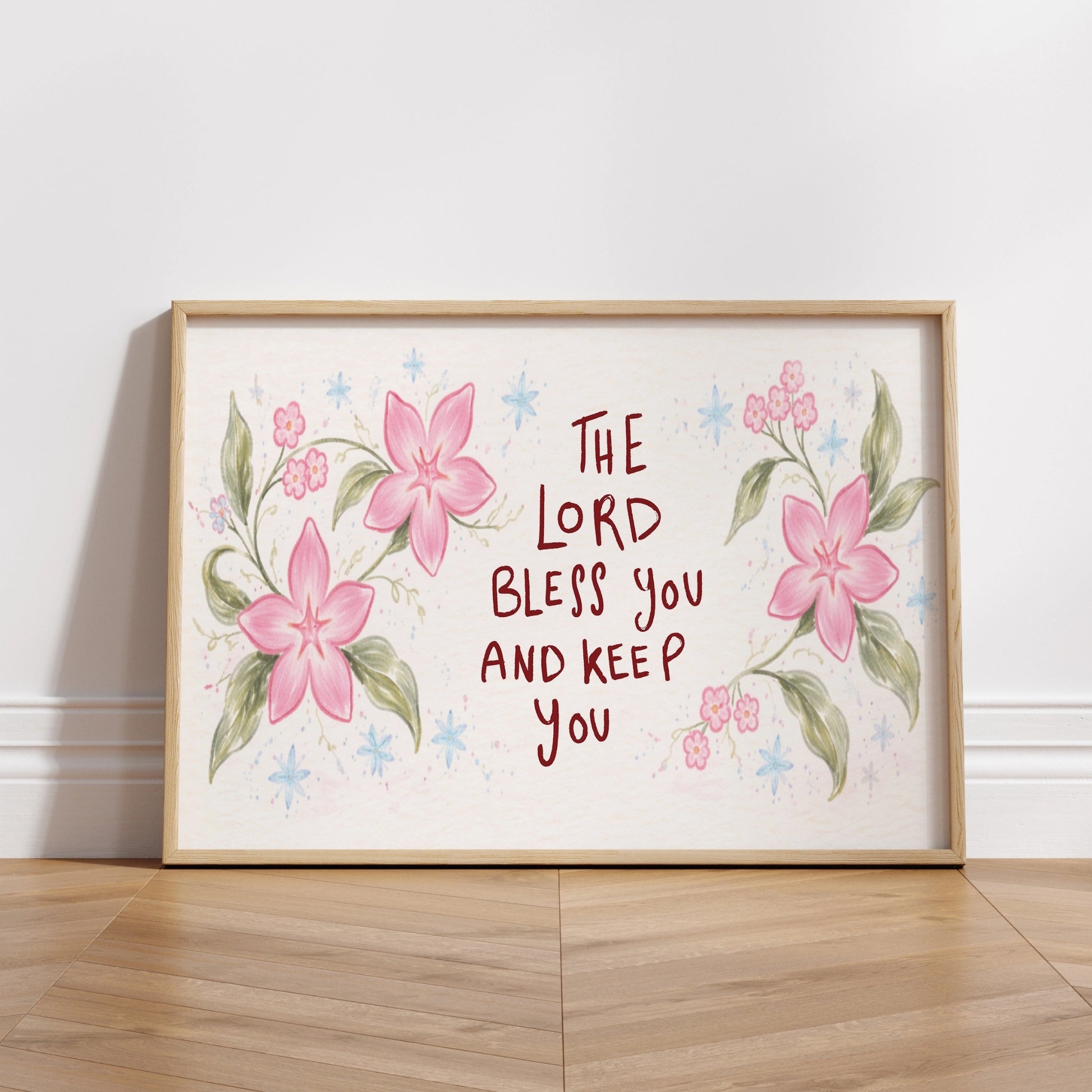 Impression de verset biblique de bénédiction florale