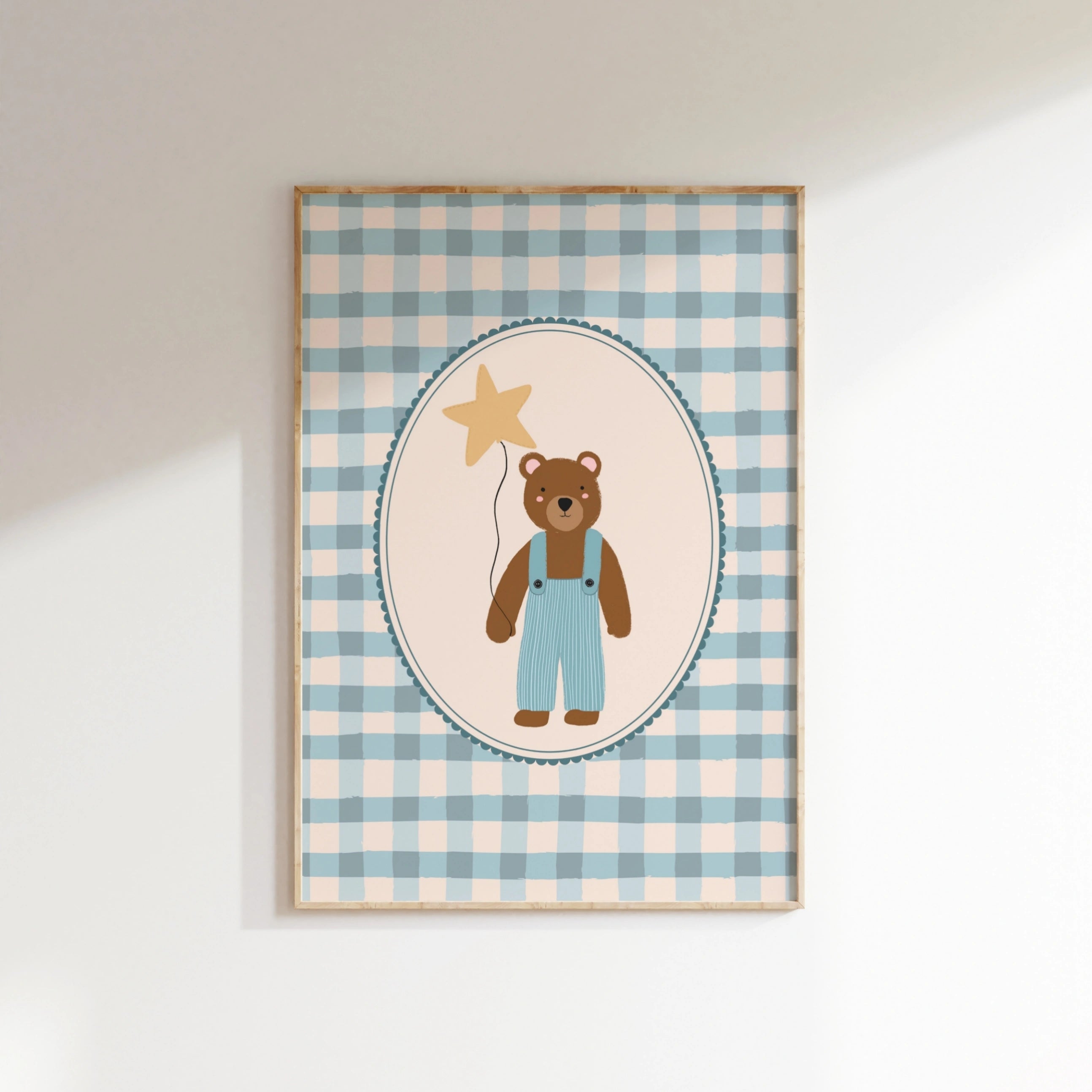 Teddy Bear Nursery Print, Vintage Nursery Decor