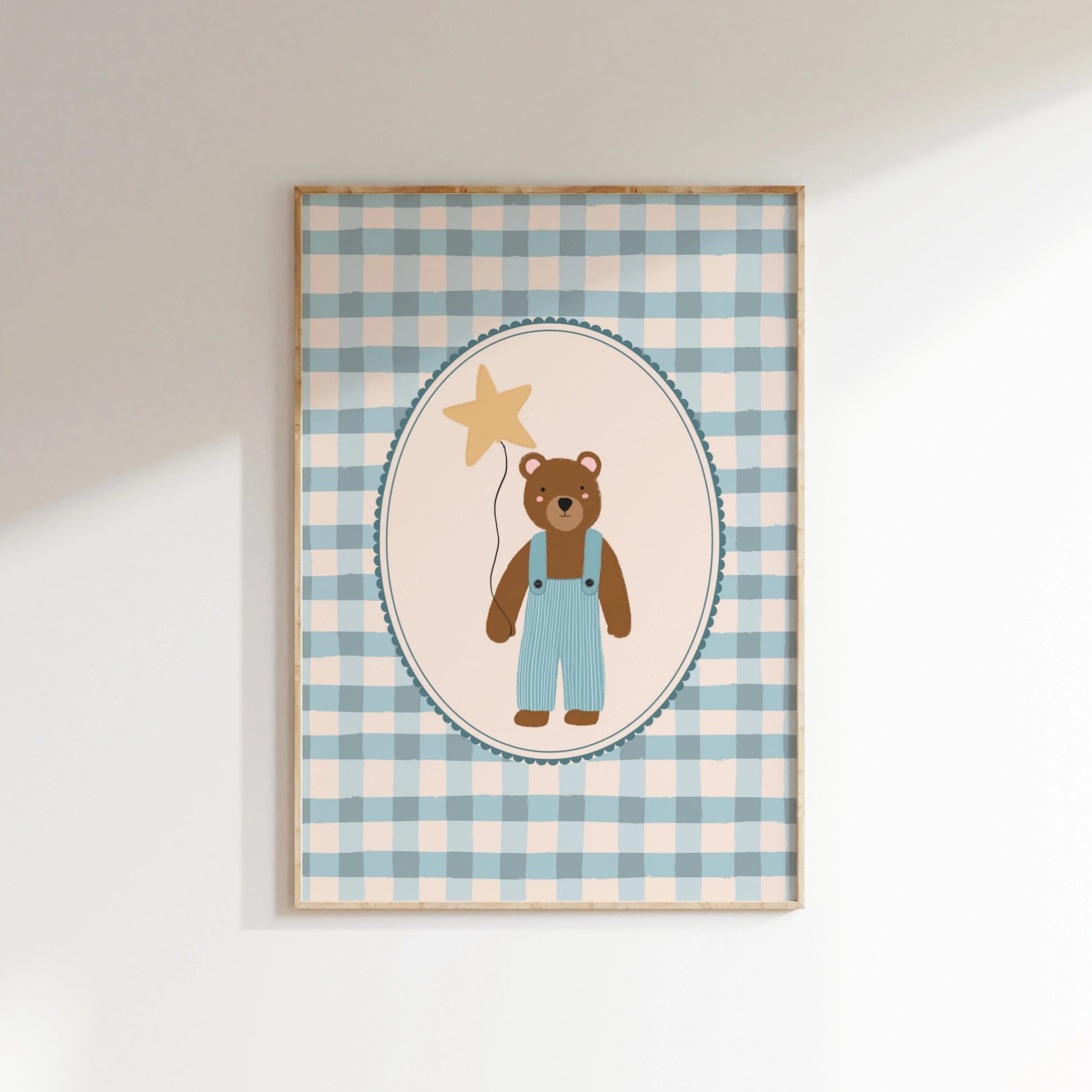 Teddy Bear Nursery Print, Vintage Nursery Decor