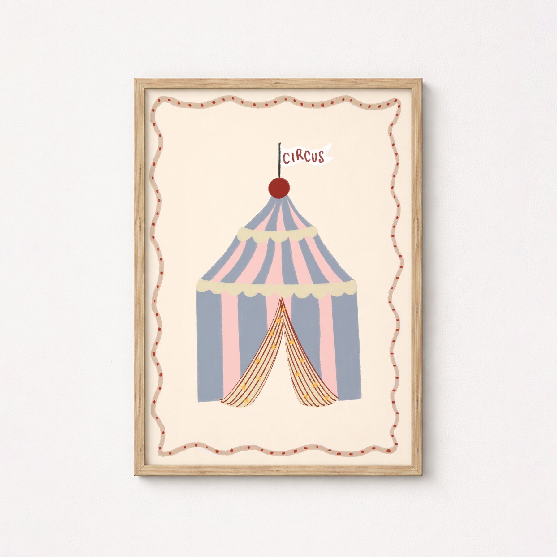 Affiche nursery avec chapiteau de cirque