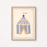 Affiche nursery avec chapiteau de cirque