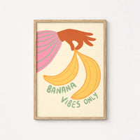 Banana Vibes Print – Funky Summer Fruit Wall Art