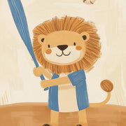 Baseball Lion – Nursery & kids wall art