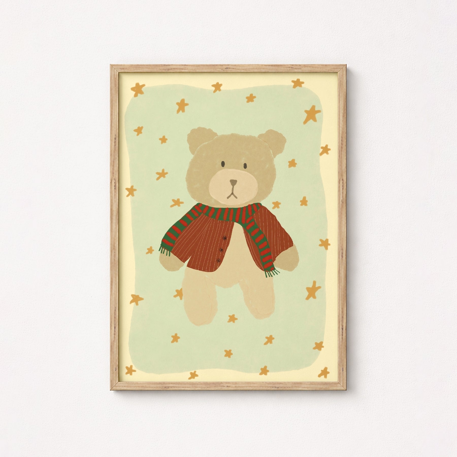 Vintage Bear Wall Art, Vintage Nursery Decor