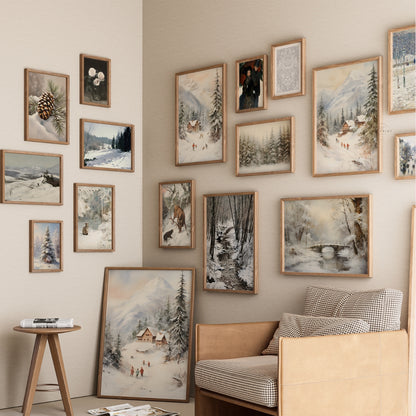600 Vintage Printable Wall Art – 4 Seasons Gallery Bundle, Antique Paintings