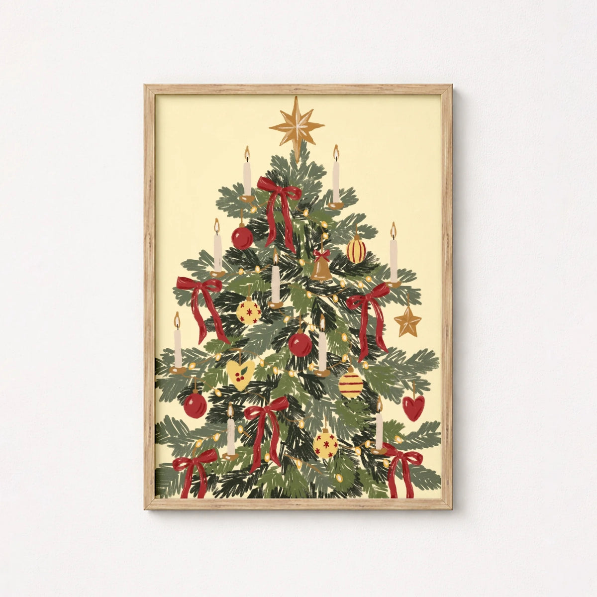 Christmas Tree with Vintage Ornaments – Póster de Navidad