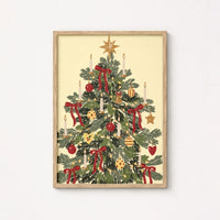 Christmas Tree with Vintage Ornaments – Póster de Navidad