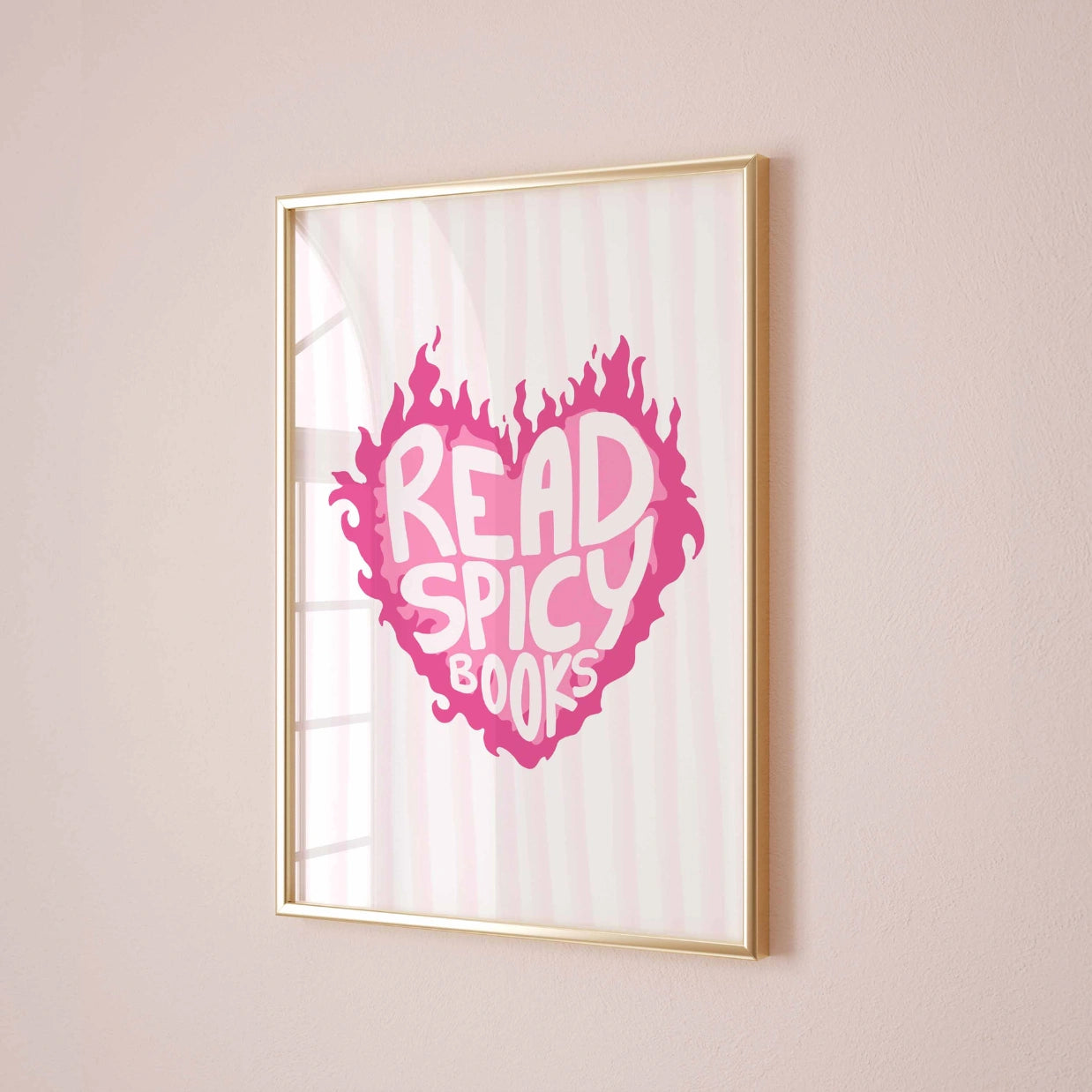 Read Spicy Books - Pink Bookish Print