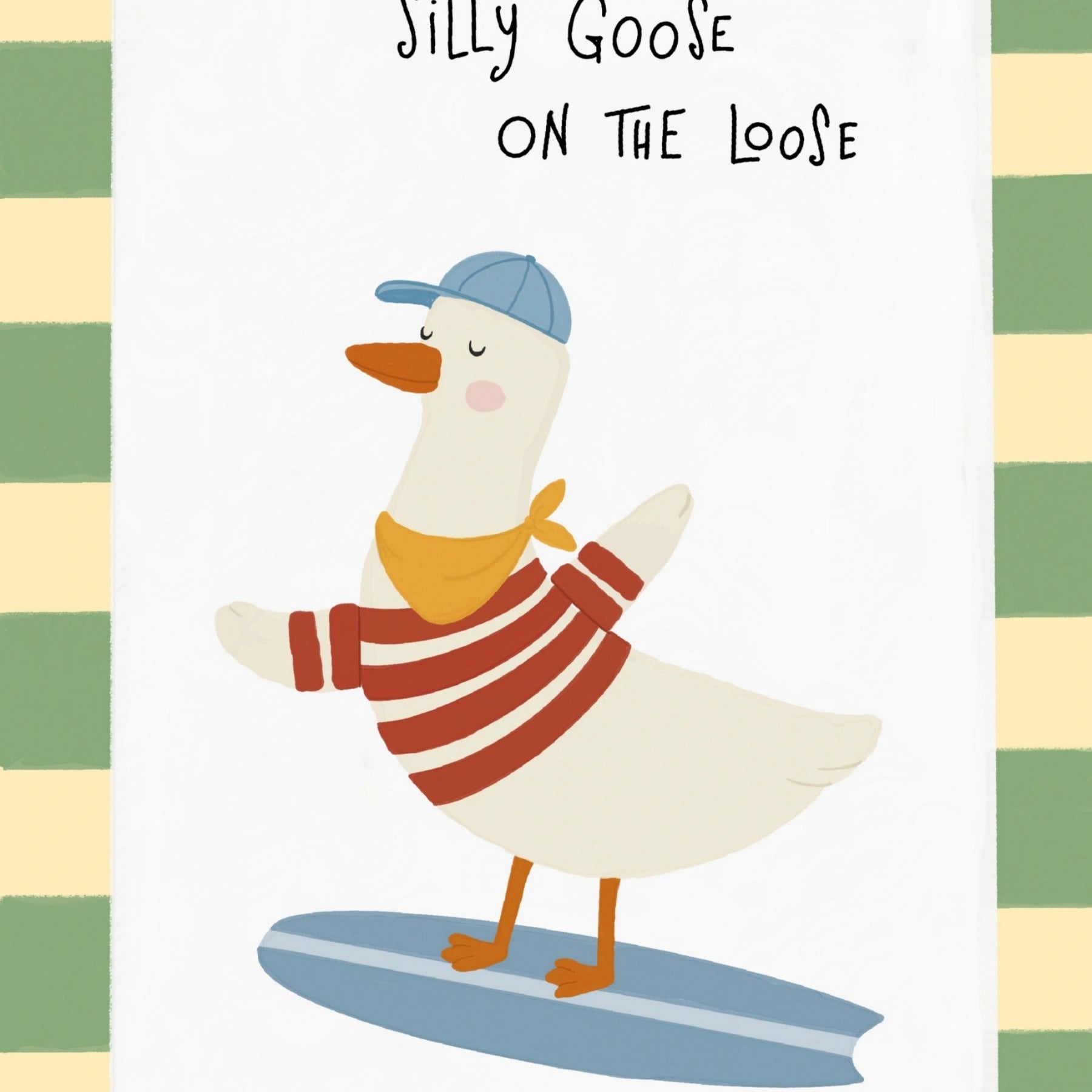 Poster con oca in stile fiabesco