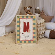 Teddy & Initial – Personalized Name Poster