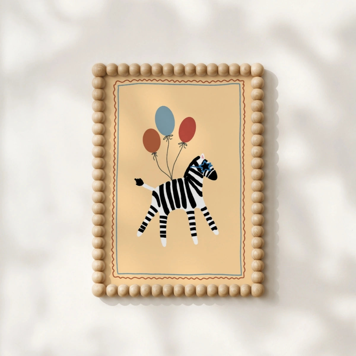 Zebra Nursery Print, Colorful Kids Decor