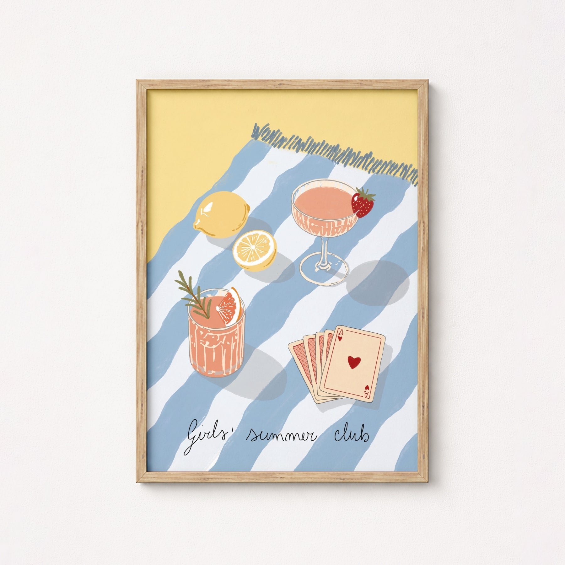 Girls Summer Club Wall Art