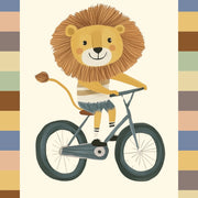 Lion on Bike – Nursery & kids wall art