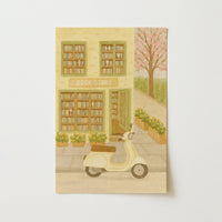 Décoration murale de librairie – Illustration imprimée de librairie