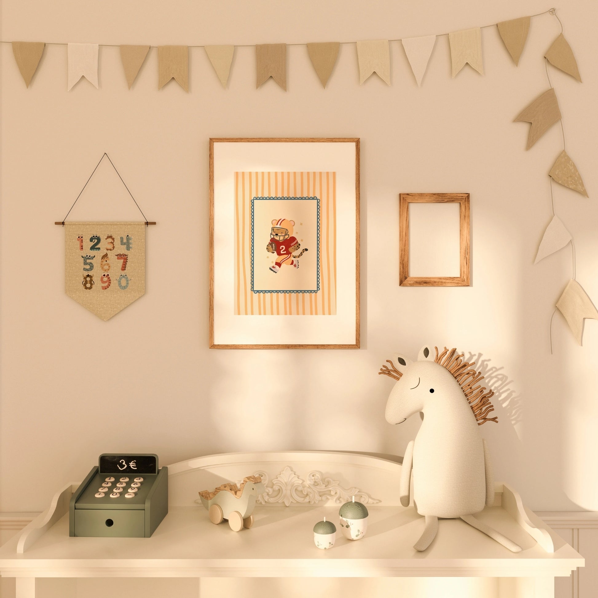 American Football Leopard Nursery Print