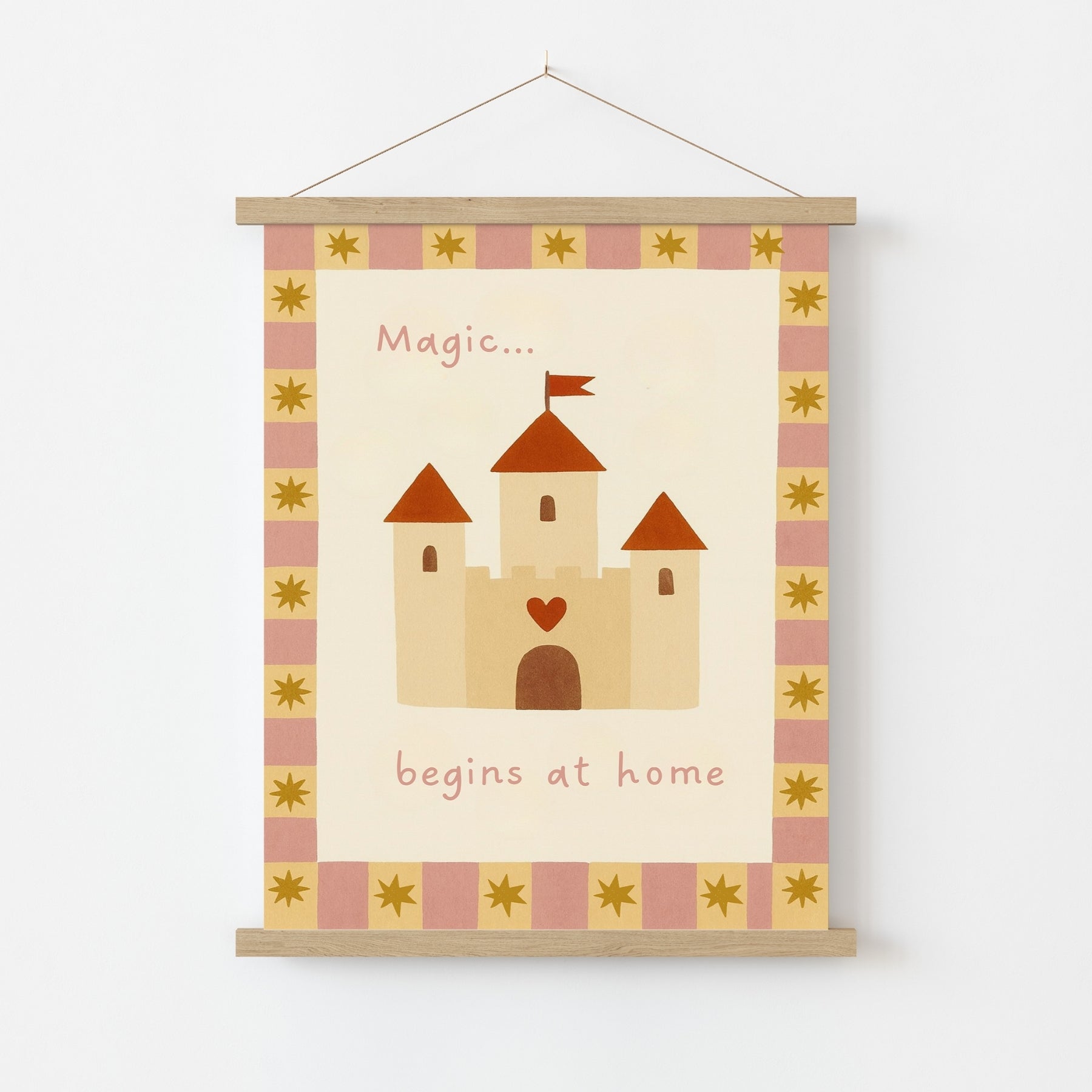 Impression de chambre d'enfant Château - La magie commence à la maison Décoration murale