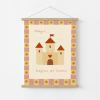 Impression de chambre d'enfant Château - La magie commence à la maison Décoration murale