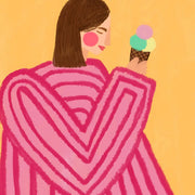 Ice Cream Girl – Maximalist Wall Art