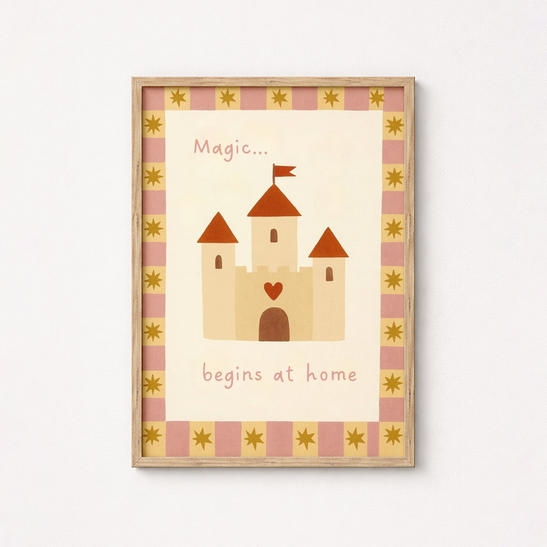Impression de chambre d'enfant Château - La magie commence à la maison Décoration murale