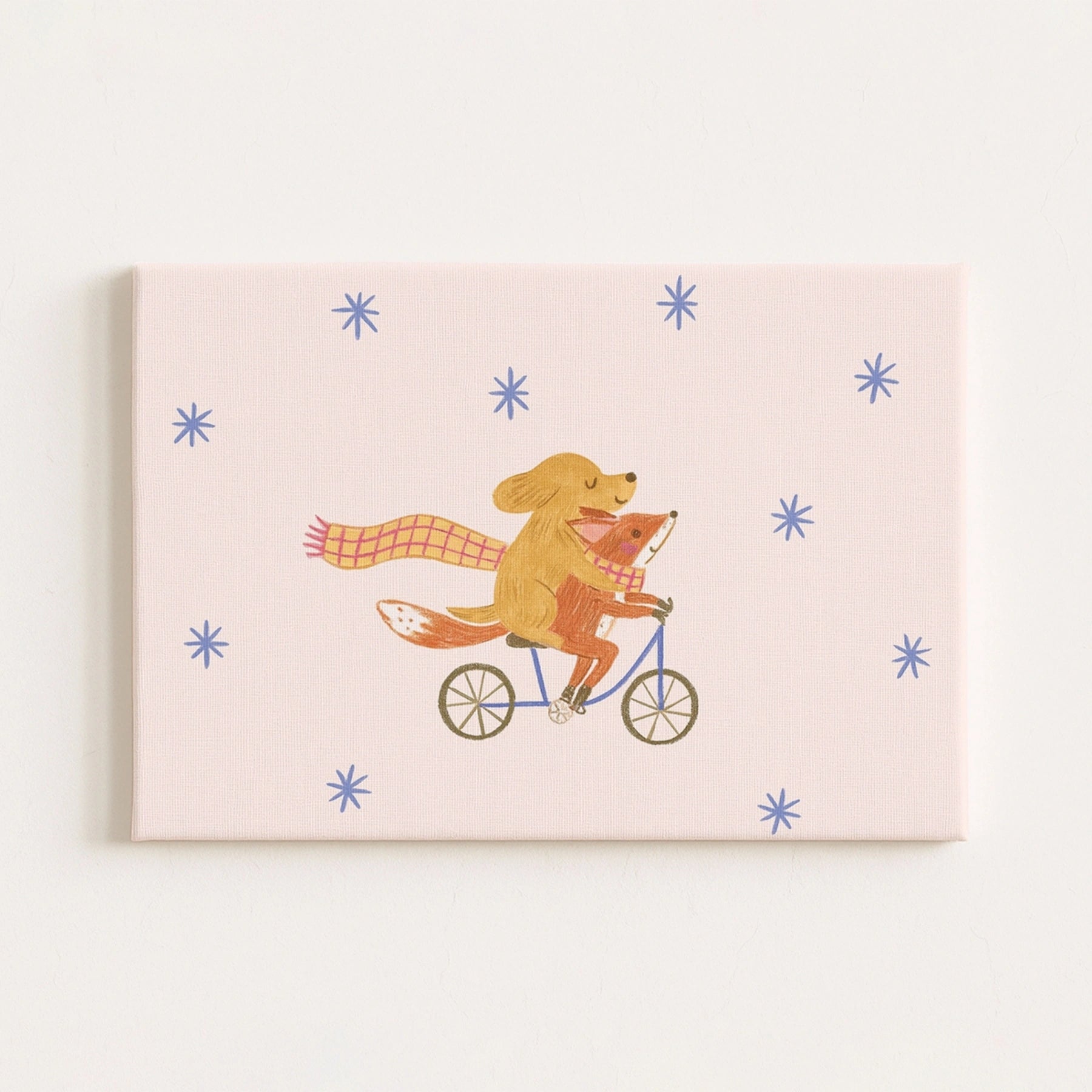Dog and Fox Nursery Canvas Print