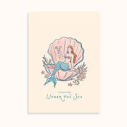 Mermaid & Seashells – Coastal Wall Art Set of 2