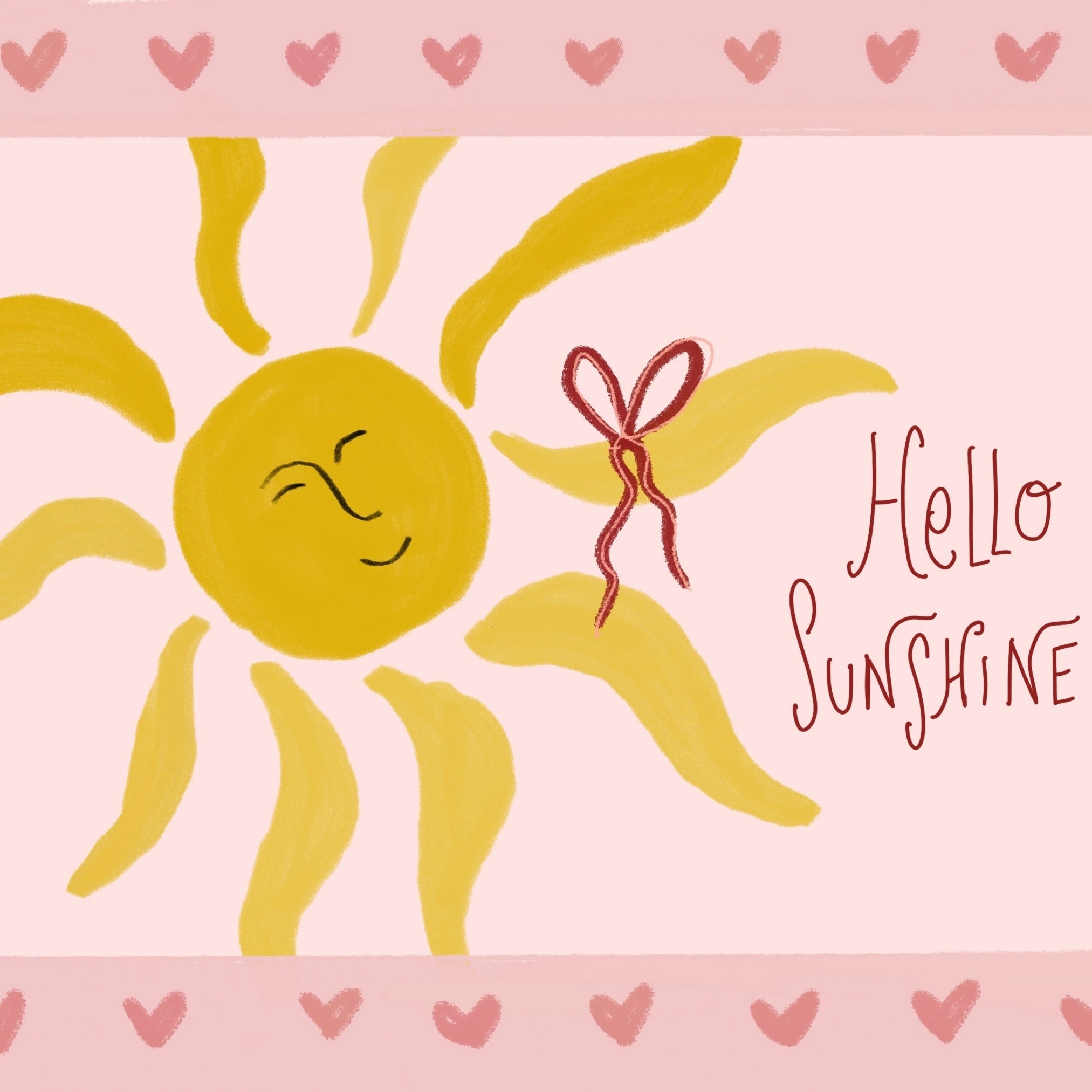 Impression pour chambre d'enfant Hello Sunshine