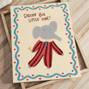 Dream Big Little One – Décoration murale sur toile pour chambre de bébé et d’enfant