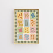 Colorful Pasta Chart – Kitchen Wall Art