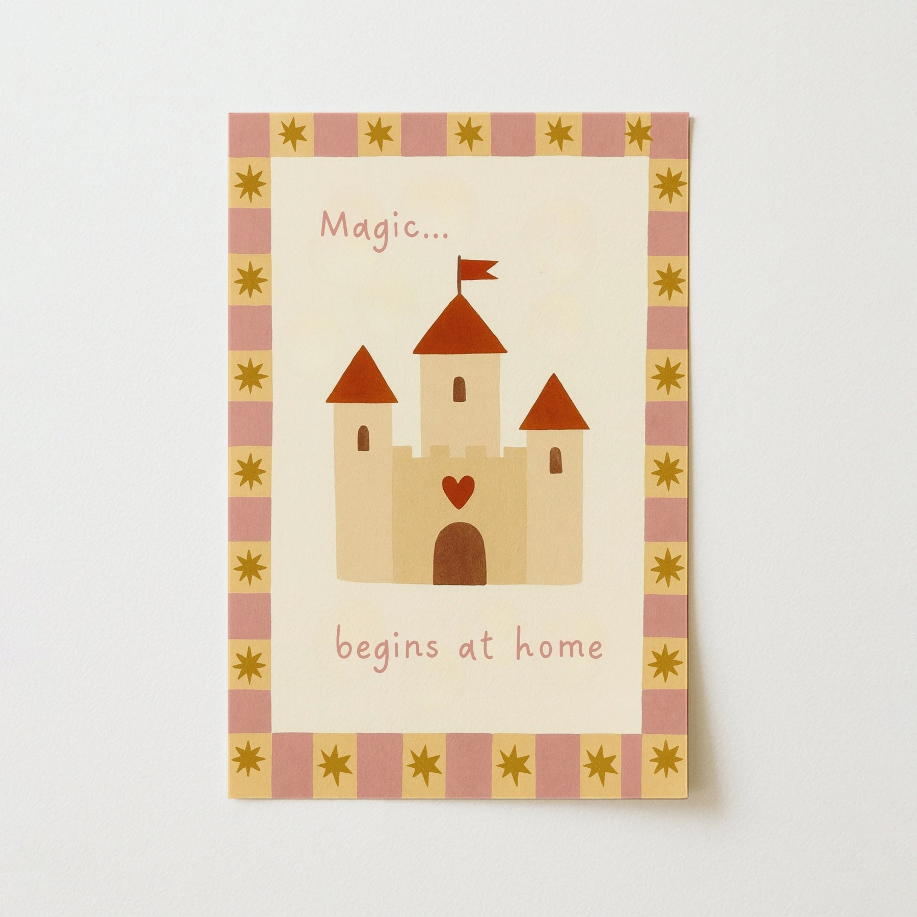 Impression de chambre d'enfant Château - La magie commence à la maison Décoration murale