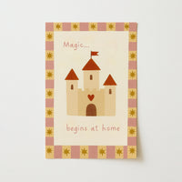 Impression de chambre d'enfant Château - La magie commence à la maison Décoration murale