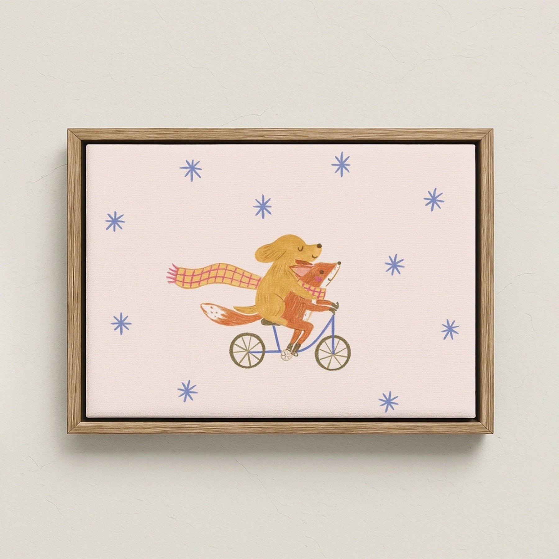 Dog and Fox Nursery Canvas Print