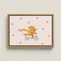 Dog and Fox Nursery Canvas Print