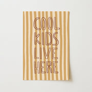 Cool Kids Live Here Retro Stripes – Nursery & Kids Wall Art
