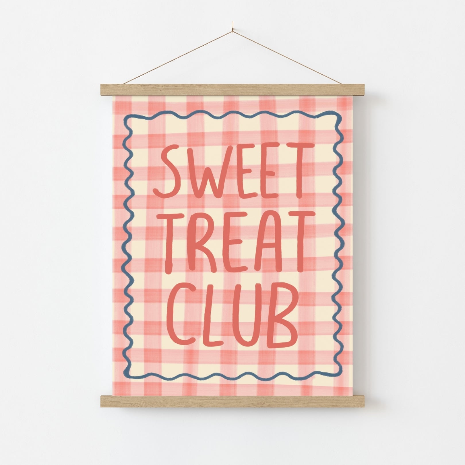 Cute Pink Gingham Poster