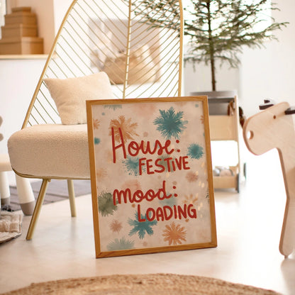 Festive House Vibes – Scandinavian Christmas Wall Art Print