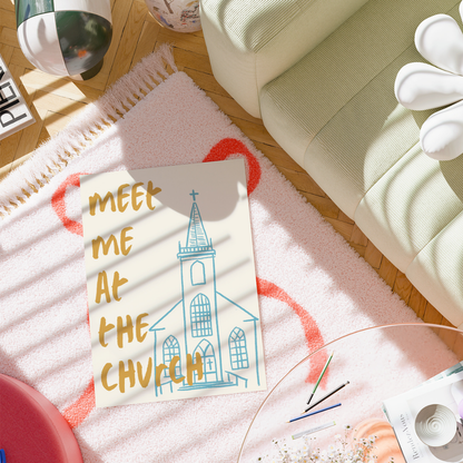 Meet Me at Church – Trendy Christian Wall Art