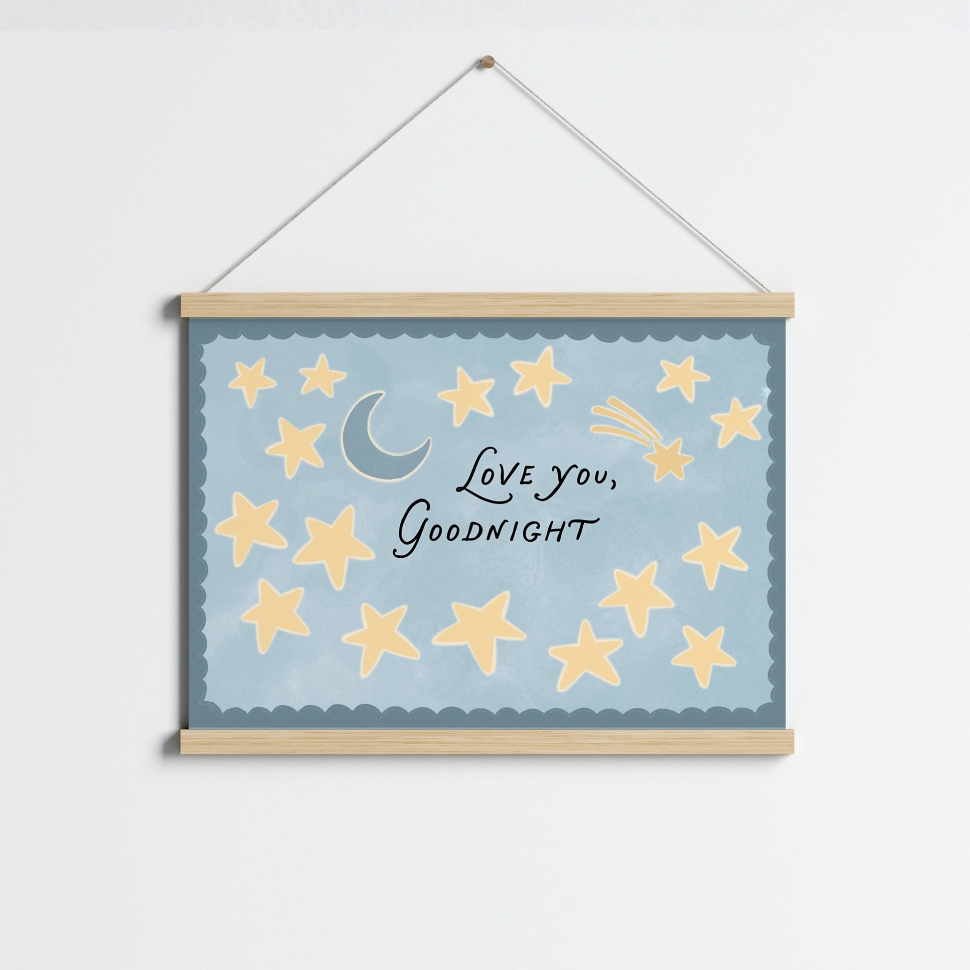 Moon and Stars Nursery Print