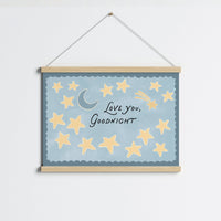 Moon and Stars Nursery Print